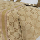 GUCCI GG Canvas Hand Bag Beige Gold 137396 Auth 164786-12