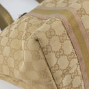GUCCI GG Canvas Hand Bag Beige Gold 137396 Auth 164786-13