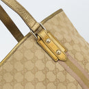 GUCCI GG Canvas Hand Bag Beige Gold 137396 Auth 164786-14