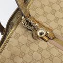 GUCCI GG Canvas Hand Bag Beige Gold 137396 Auth 164786-15