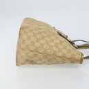 GUCCI GG Canvas Hand Bag Beige Gold 137396 Auth 164786-4