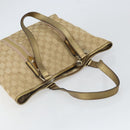 GUCCI GG Canvas Hand Bag Beige Gold 137396 Auth 164786-6