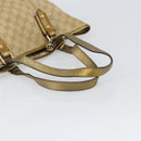 GUCCI GG Canvas Hand Bag Beige Gold 137396 Auth 164786-7