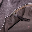 Miu Miu Tote Bag Suede Brown Gold Auth 164787V-18