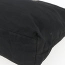 PRADA Tote Bag Nylon Black Silver Auth 164788-9