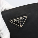 PRADA Tote Bag Nylon Black Silver Auth 164788-17
