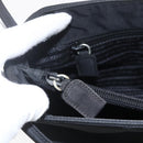 PRADA Tote Bag Nylon Black Silver Auth 164788-18