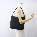PRADA Tote Bag Nylon Black Silver Auth 164788-24