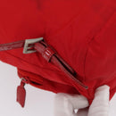 PRADA Backpack Nylon Red Silver Auth 164789-18
