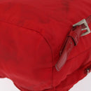 PRADA Backpack Nylon Red Silver Auth 164789-9