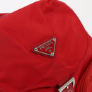 PRADA Backpack Nylon Red Silver Auth 164789-19