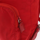 PRADA Backpack Nylon Red Silver Auth 164789-22