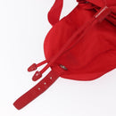 PRADA Backpack Nylon Red Silver Auth 164789-10
