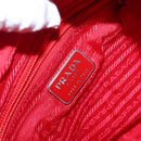 PRADA Backpack Nylon Red Silver Auth 164789-23