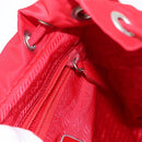 PRADA Backpack Nylon Red Silver Auth 164789-26