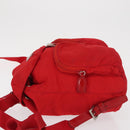 PRADA Backpack Nylon Red Silver Auth 164789-4