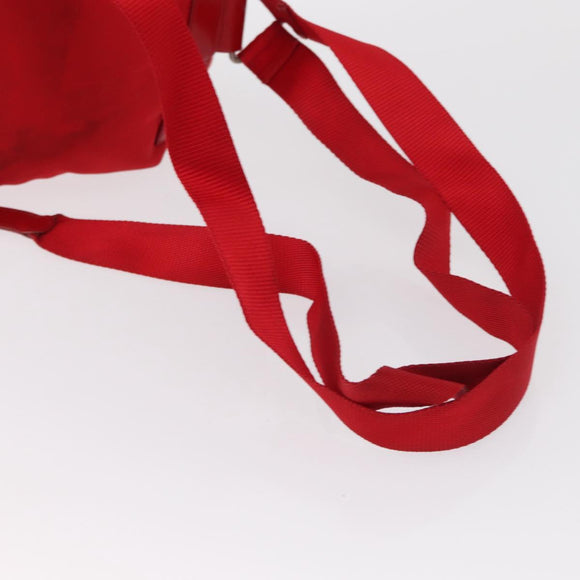 PRADA Backpack Nylon Red Silver Auth 164789