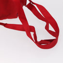 PRADA Backpack Nylon Red Silver Auth 164789-8