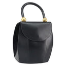 CELINE Hand Bag Leather Black Gold Auth 164791-1