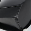 CELINE Hand Bag Leather Black Gold Auth 164791-9