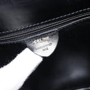 CELINE Hand Bag Leather Black Gold Auth 164791-12