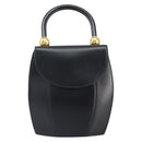 CELINE Hand Bag Leather Black Gold Auth 164791-13