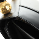 CELINE Hand Bag Leather Black Gold Auth 164791-24