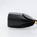 CELINE Hand Bag Leather Black Gold Auth 164791-3
