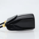 CELINE Hand Bag Leather Black Gold Auth 164791-4