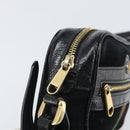 GUCCI GG Marmont Web Sherry Line Bag Suede Black Gold 517350 Auth 164792-10