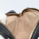 GUCCI GG Marmont Web Sherry Line Bag Suede Black Gold 517350 Auth 164792-19