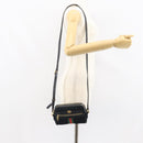 GUCCI GG Marmont Web Sherry Line Bag Suede Black Gold 517350 Auth 164792-25