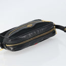 GUCCI GG Marmont Web Sherry Line Bag Suede Black Gold 517350 Auth 164792-6