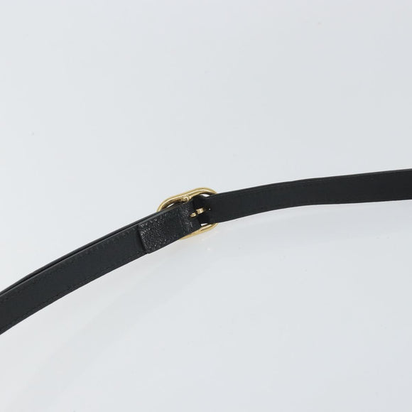 GUCCI GG Marmont Web Sherry Line Bag Suede Black Gold 517350 Auth 164792