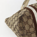 GUCCI GG Canvas Bamboo Hand Bag Beige Gold 137396 Auth 164794-14