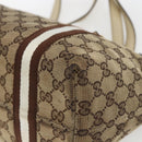 GUCCI GG Canvas Bamboo Hand Bag Beige Gold 137396 Auth 164794-15