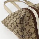 GUCCI GG Canvas Bamboo Hand Bag Beige Gold 137396 Auth 164794-16