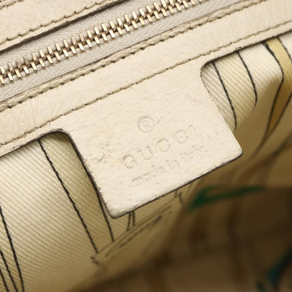 GUCCI GG Canvas Bamboo Hand Bag Beige Gold 137396 Auth 164794