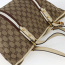 GUCCI GG Canvas Bamboo Hand Bag Beige Gold 137396 Auth 164794-6