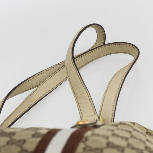 GUCCI GG Canvas Bamboo Hand Bag Beige Gold 137396 Auth 164794