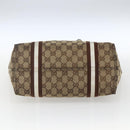 GUCCI GG Canvas Bamboo Hand Bag Beige Gold 137396 Auth 164794-5