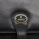 GUCCI Shoulder Bag Leather Black Gold 001 23 1098 Auth 164795-17