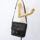 GUCCI Shoulder Bag Leather Black Gold 001 23 1098 Auth 164795-23