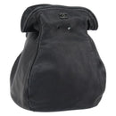 CHANEL Purse Pouch Lamb Skin Black CC Auth 164798-1