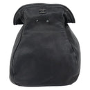 CHANEL Purse Pouch Lamb Skin Black CC Auth 164798-13