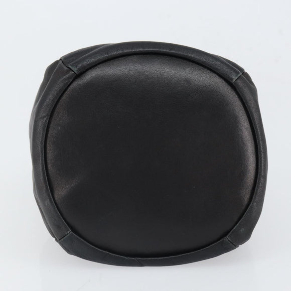 CHANEL Purse Pouch Lamb Skin Black CC Auth 164798