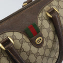 GUCCI GG Supreme Web Sherry Line Hand Bag PVC Beige Gold 40 02 007 Auth 164799-14