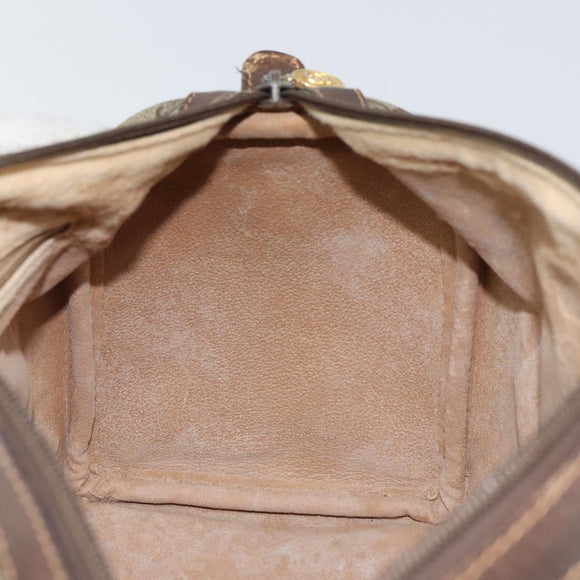 GUCCI GG Supreme Web Sherry Line Hand Bag PVC Beige Gold 40 02 007 Auth 164799