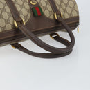 GUCCI GG Supreme Web Sherry Line Hand Bag PVC Beige Gold 40 02 007 Auth 164799-7