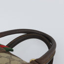 GUCCI GG Supreme Web Sherry Line Hand Bag PVC Beige Gold 40 02 007 Auth 164799-8